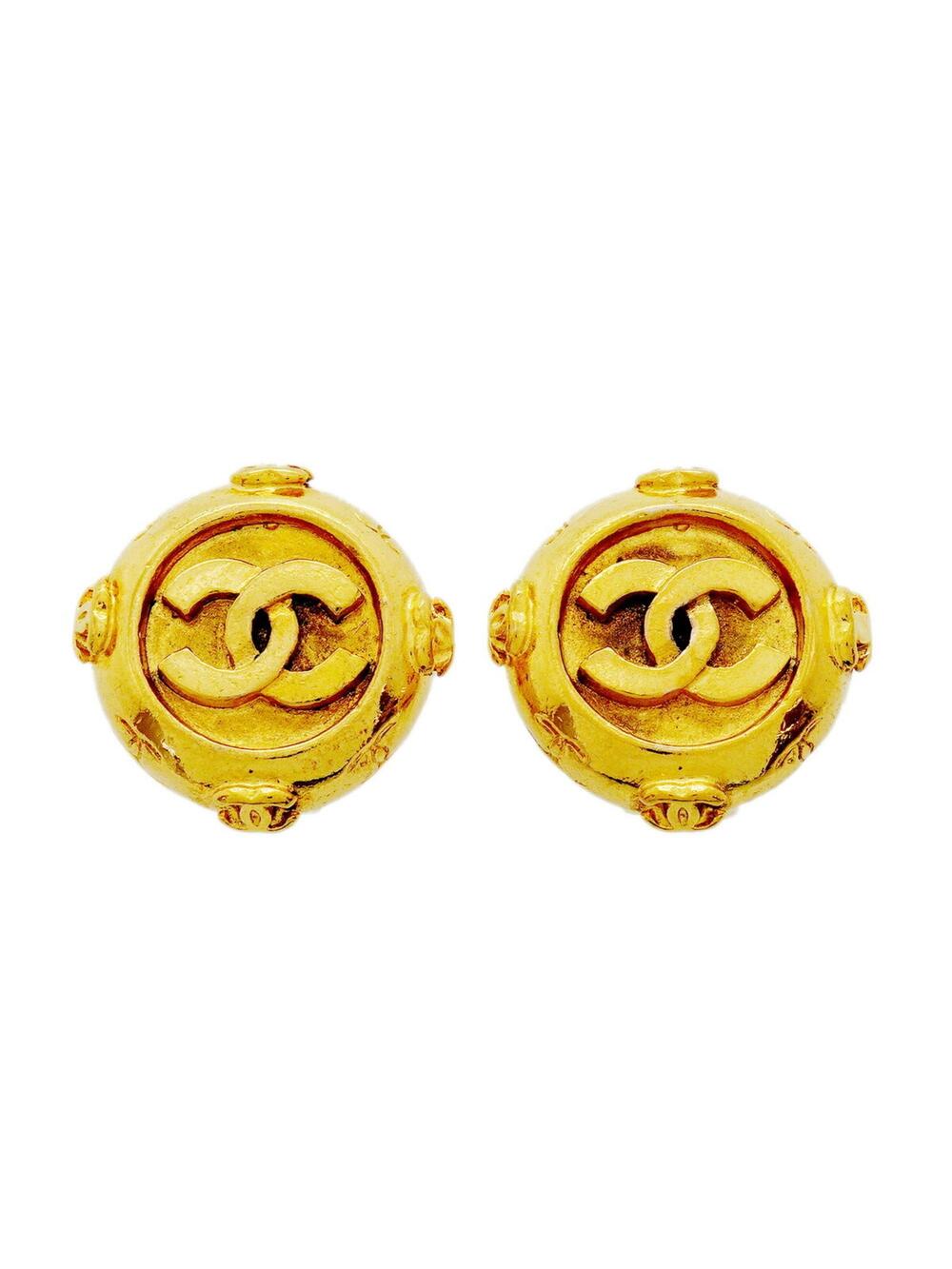 Chanel Cc Logo Circle Clip-On Earrings #371450C54B